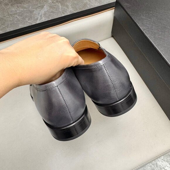 DUNHILL PENNY  LOAFER GOLD LOGO 43 / 10 BLACK $900  SHINY LEATHER Dunhill penny loafer gold - Gem main image 4
